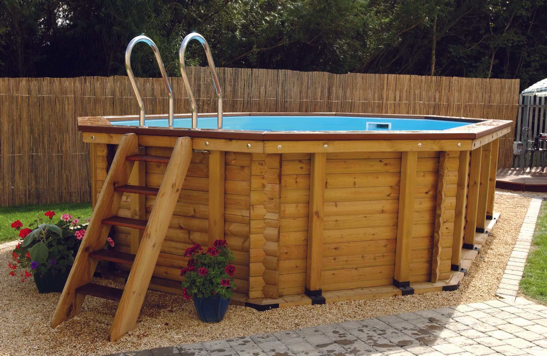 Endless Summer Wooden Pools in 3 sizes Octagonal Above or In Ground Swimming Pool 9
