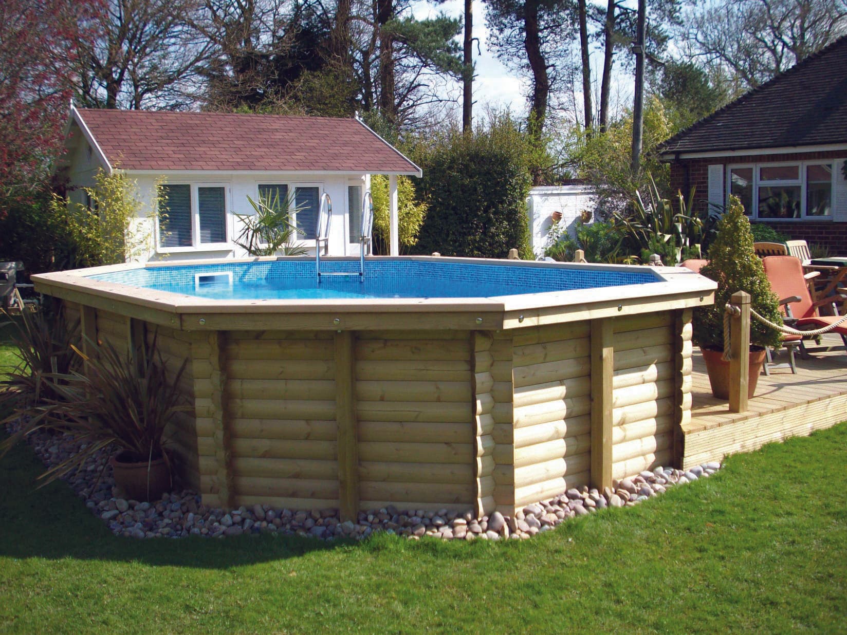 Endless Summer Wooden Pools in 3 sizes Octagonal Above or In Ground Swimming Pool 8