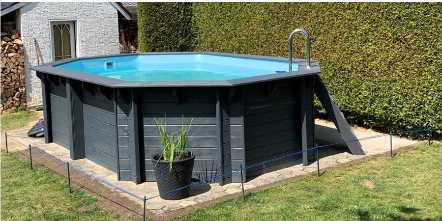 Tasman Wooden Pool 3.36m x 4.86m (1.2m Deep) Above or In Ground Octagonal Swimming Pool 13