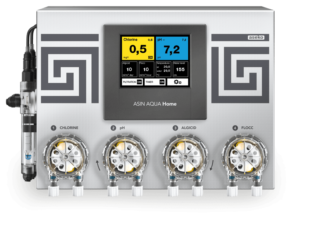 Asin Aqua Home Chlorine and PH Automatic Pool Dosing Pool Management System