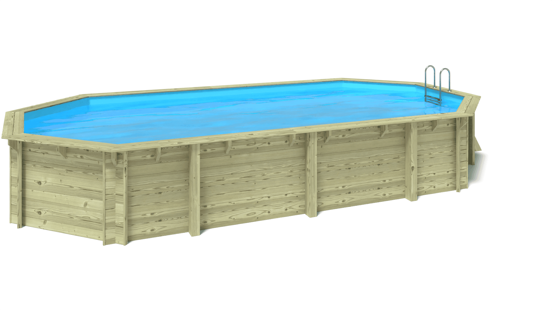 Caribbean Wooden Pool 4.571m x 8.571m 1.31m Deep Above or In Ground Octagonal Swimming Pool 12