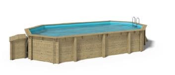 Pacific Wooden Pool 4.571m x 8.571m (1.45m Deep) Above or In Ground Octagonal Swimming Pool 2