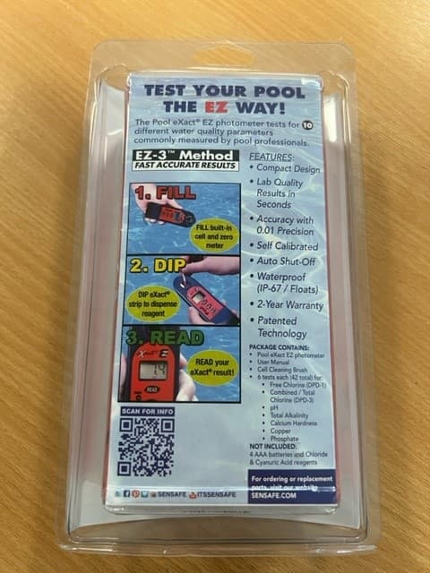Pool eXact EZ Photometer Pool Water Tester - 10 Tests, Chlorine, pH, Alkalinity, Stabiliser etc.. 3