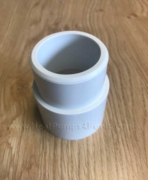 50mm to 1.5" Adaptor Solid Plastic for installation of Heat Pumps and Swimming Pools 1