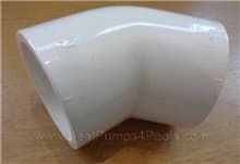 Elbow 45 degree 2" Solid Pool Pipe Fitting for Swimming Pools Installations