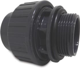 Replacement Heat Pump Unions for 50mm Pipe with 1.5" Thread - Grey