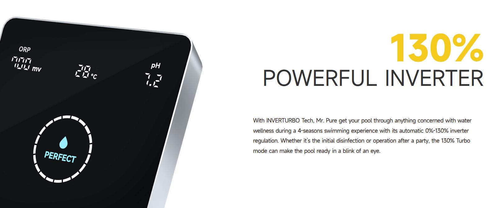 Mr Pure Salt Chlorinator Inverter with pH and Redox Probe for all swimming pools up to 130m3 5