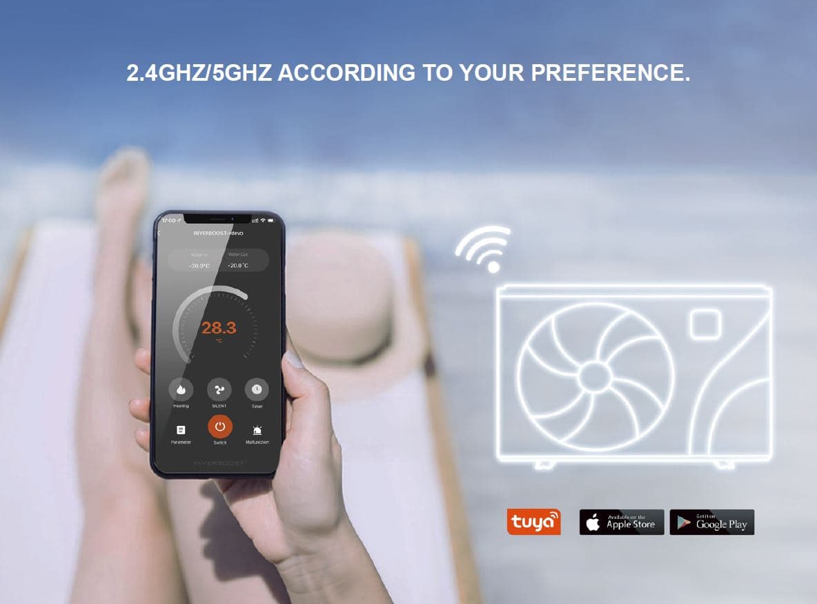 Zealux Heat Pump PBS Inverboost Horizontal Pool Heater with Wi-Fi for Swimming Pools 7.5kw to 25kw Extended Season Use 6