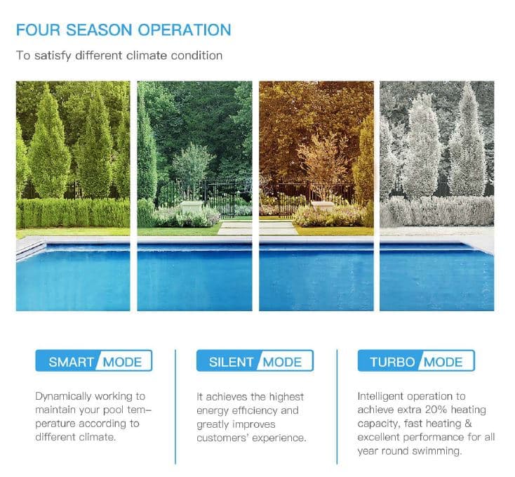 Zealux Heat Pump VX Inverboost Horizontal Pool Heater with Wi-Fi for Swimming Pools 17kw to 35kw All Year Use 9