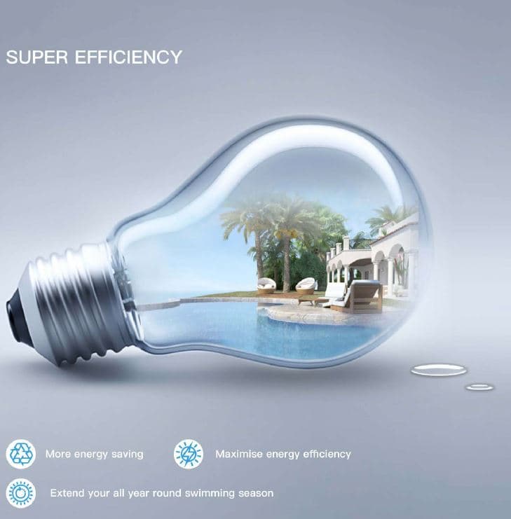 Zealux Heat Pump VX Inverboost Horizontal Pool Heater with Wi-Fi for Swimming Pools 17kw to 35kw All Year Use 14