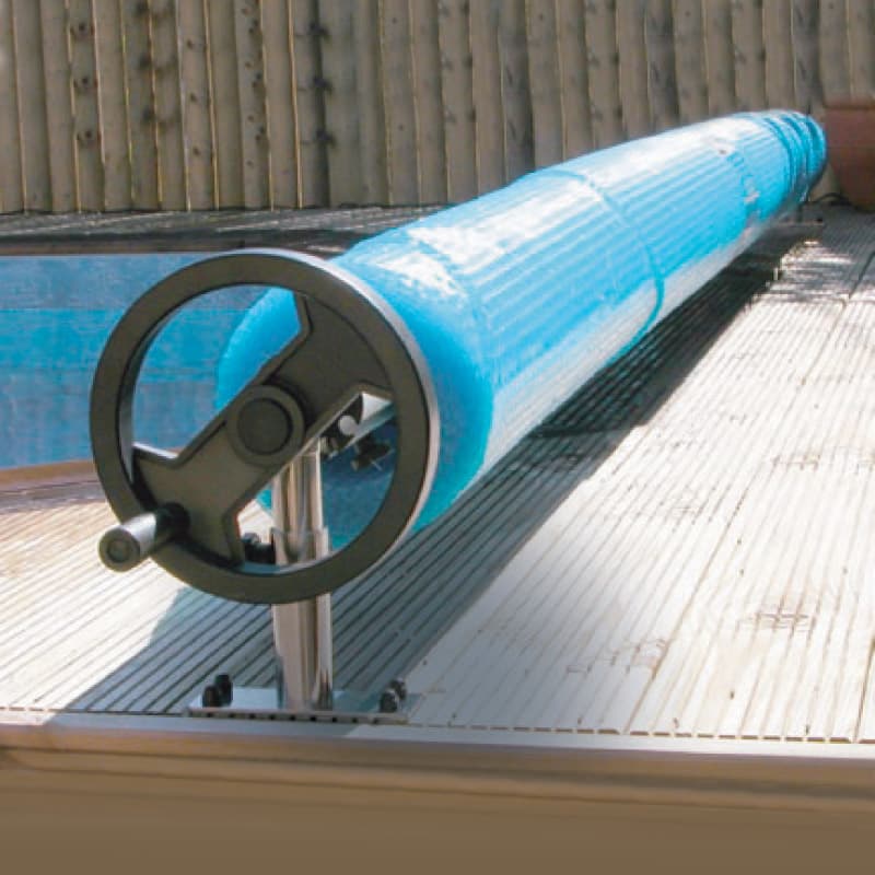 Premium Pool Cover Reel &amp; Roller System for Domestic Swimming Pools Extends from 3.66m to 5.49m 3