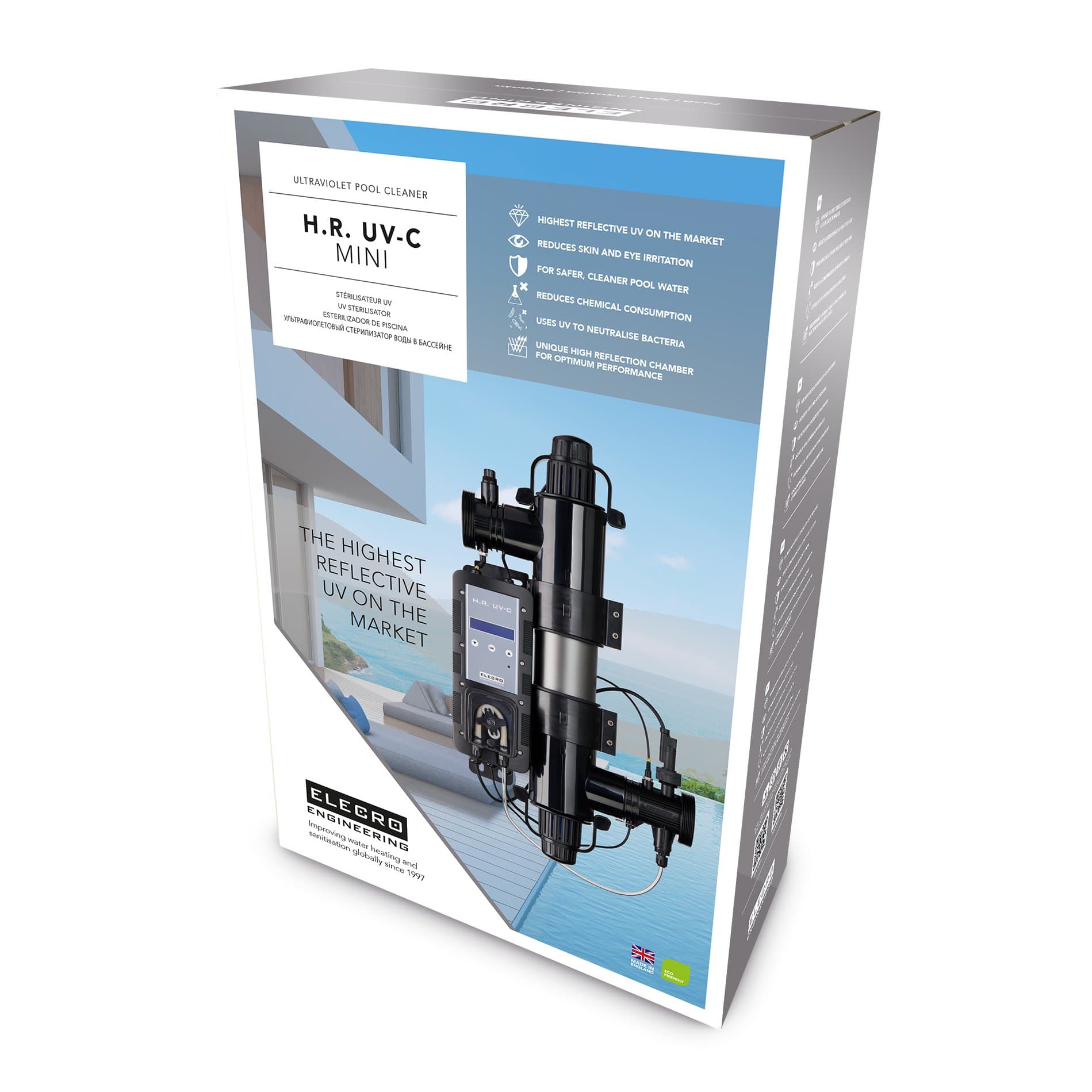 Elecro Mini Classic UV Lamp HR Systems for Domestic Swimming Pools up to 30m3 with UK Plug 5