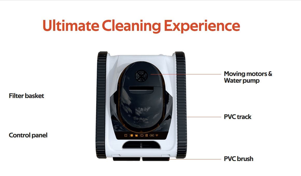 X-Warrior Robotic Pool Cleaner Cordless Floor, Wall and Waterline Swimming Pool Cleaner 3
