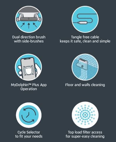 Dolphin Wave 90i Pool Cleaner Commercial Swimming Pool Floor Walls Waterline for pools up to 20m 4