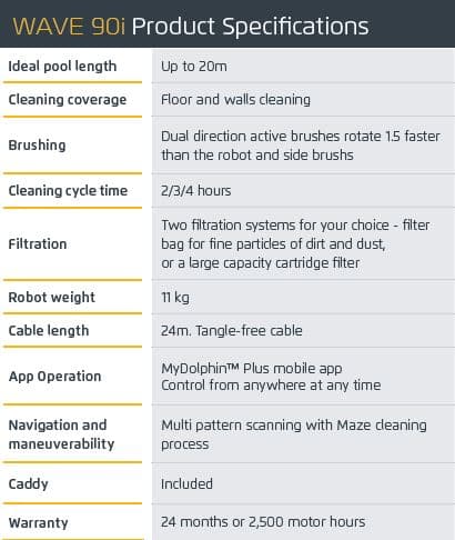 Dolphin Wave 90i Pool Cleaner Commercial Swimming Pool Floor Walls Waterline for pools up to 20m 5