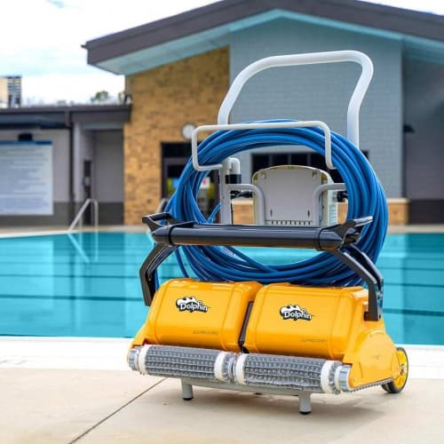 Dolphin 2x2 Pro Gyro Pool Cleaner Commercial Swimming Pool Floor Walls Waterline for pools up to 40m 5
