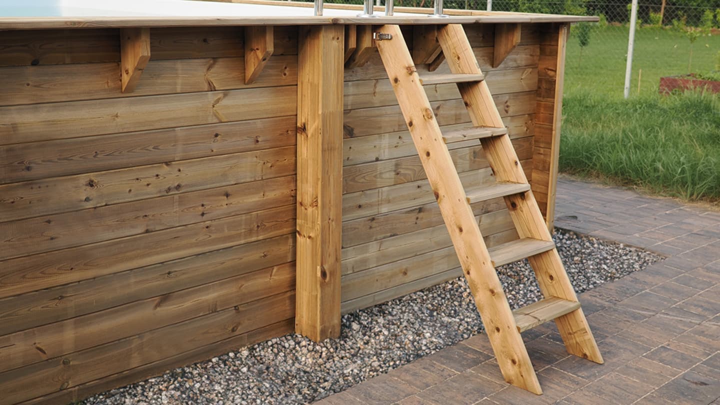 Tasman Plus Wooden Pool 3.36m x 4.86m (1.32m Deep) Above or In Ground Octagonal Swimming Pool 14