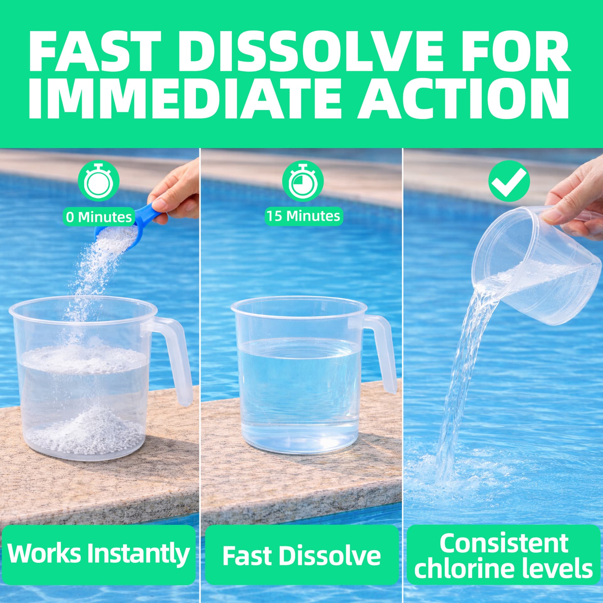 1kg Safe Splash Pool Granular Shock Chlorine 4