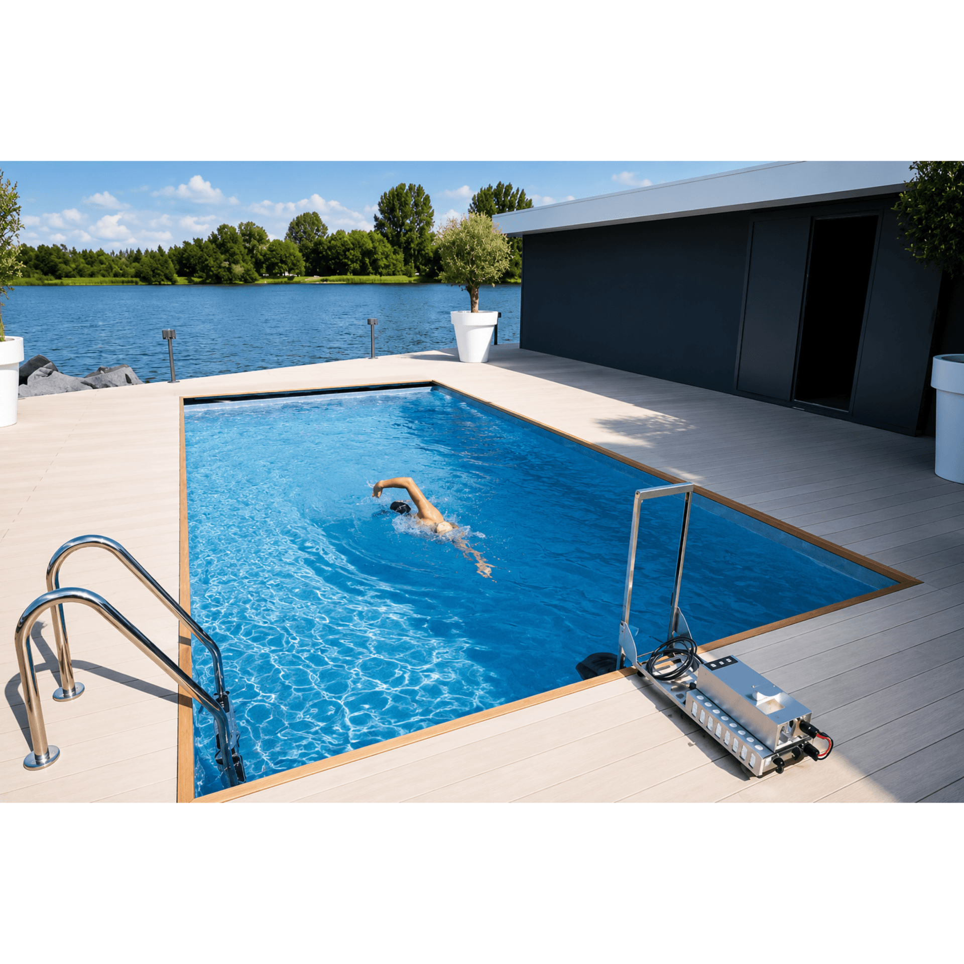 EVAstream Move  Counter Current System Swimming Pools wireless plug &amp; play swimming machine. 12