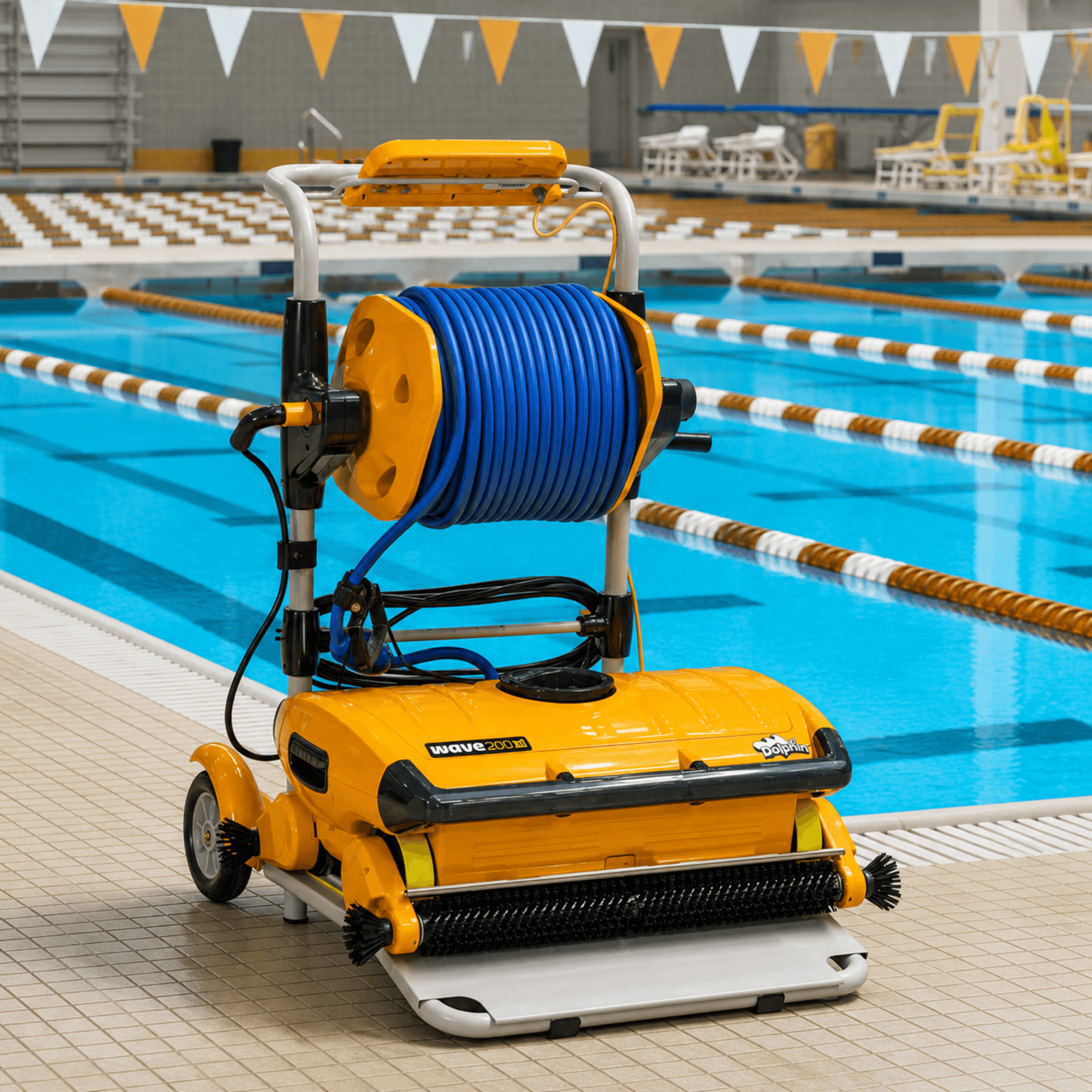 Dolphin Wave 300XL Pool Cleaner Commercial Swimming Pool Floor Walls Waterline for pools up to 25-60m 2