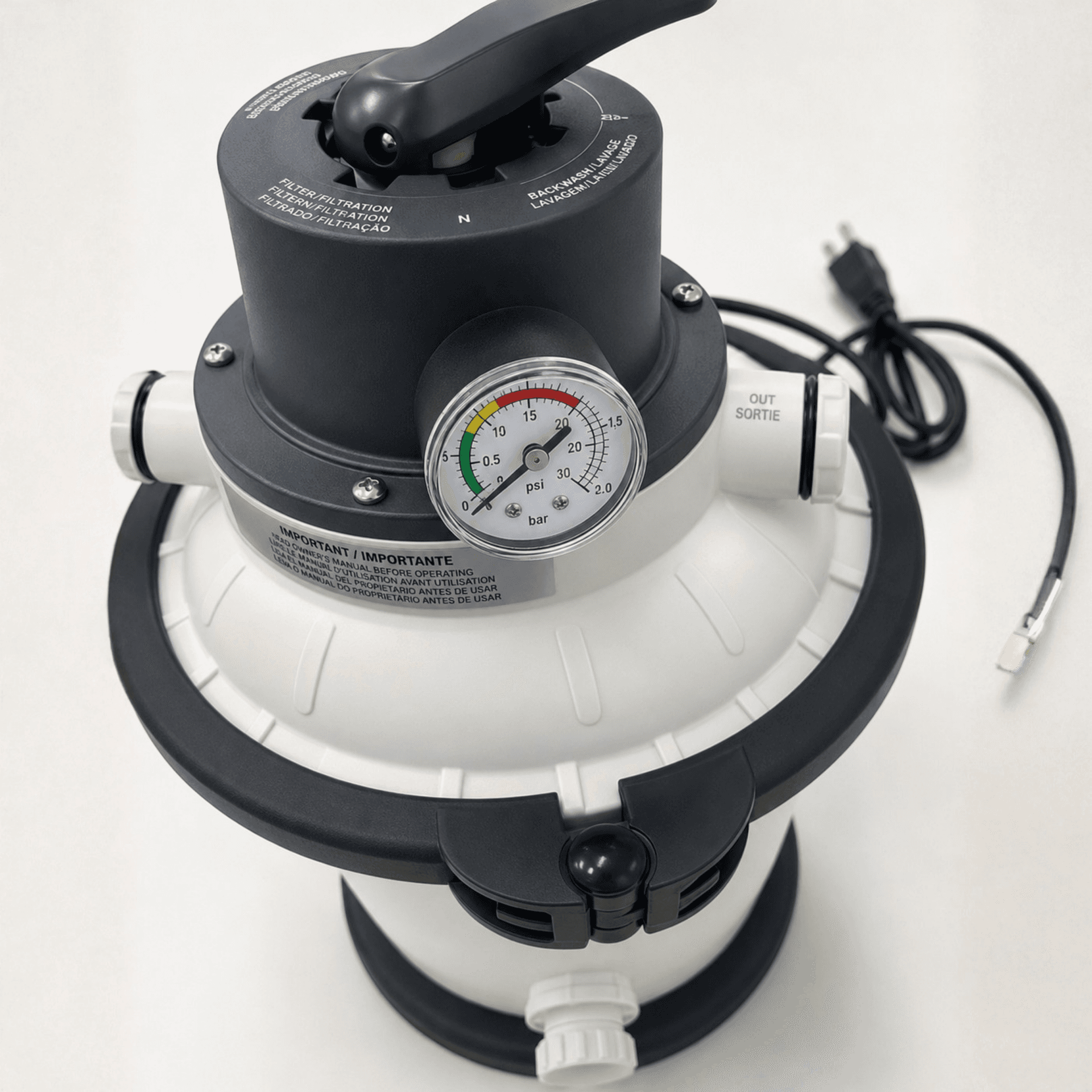 Intex Krystal Clear SX925 Sand Filter Pump Intex Pool Pump and Filter Filtration Set for Above Ground Swimming Pools 2m3/hr 4