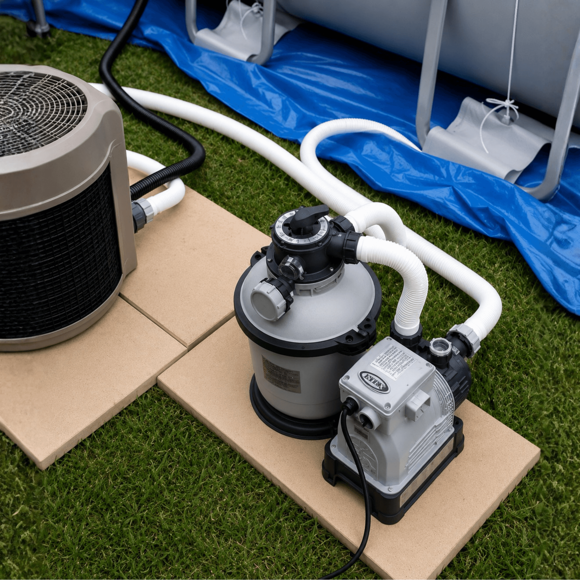 Intex Pool Filter Pump Krystal Clear Pump and Sand Filtration Set Models 1 to 4 for all Above Ground Swimming Pools 2