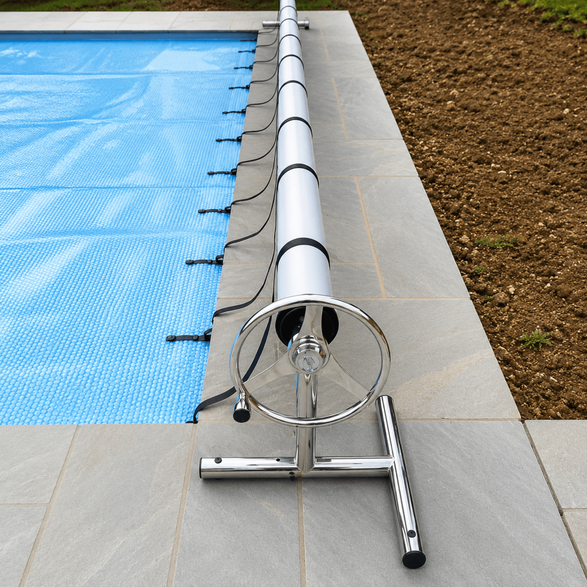 Slidelock Max Telescopic Reel and Rollers for Pool Covers for Domestic Swimming Pools up to 8m wide and covers up to 7.7m wide 6