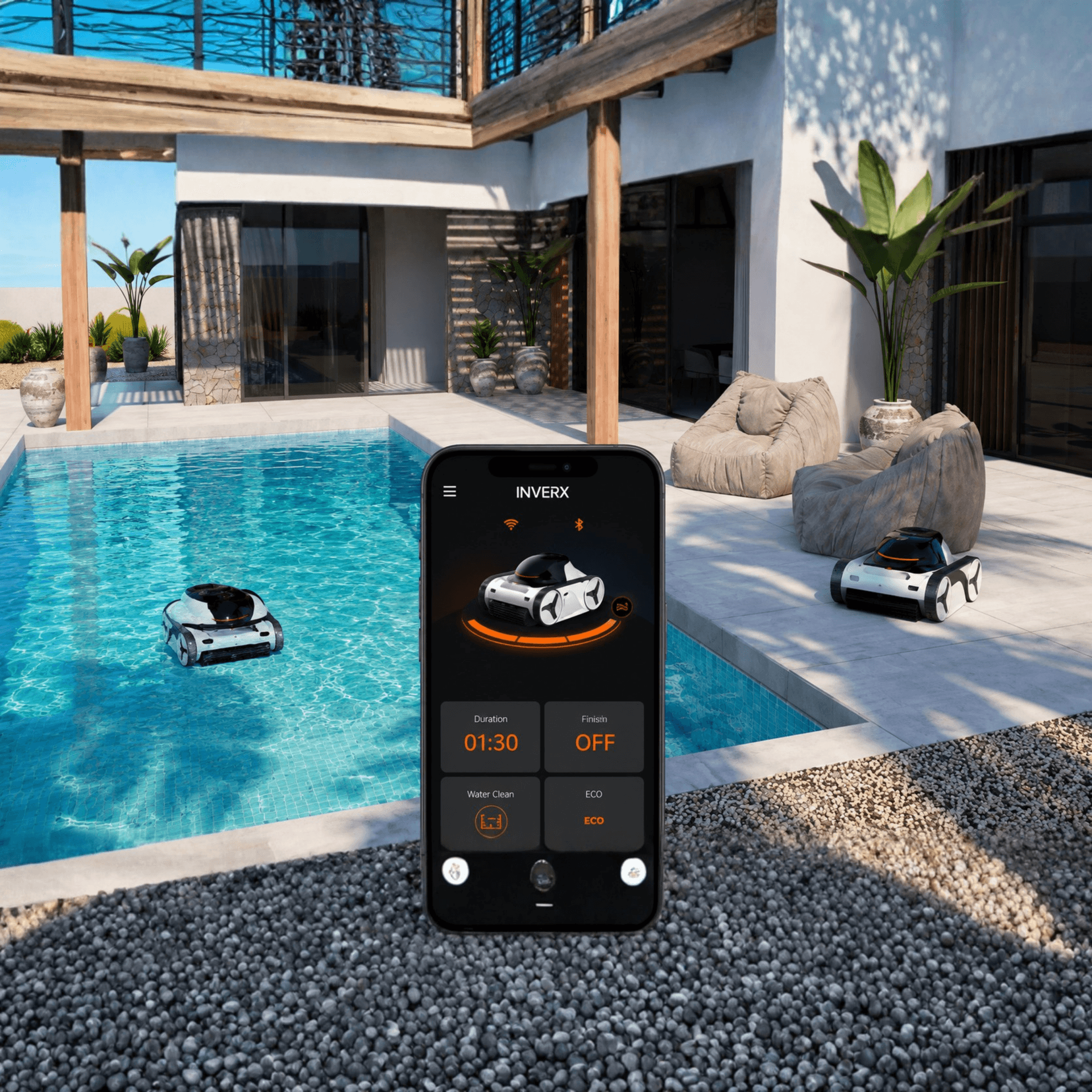 X-Warrior Robotic Pool Cleaner Cordless Floor, Wall and Waterline Swimming Pool Cleaner 4