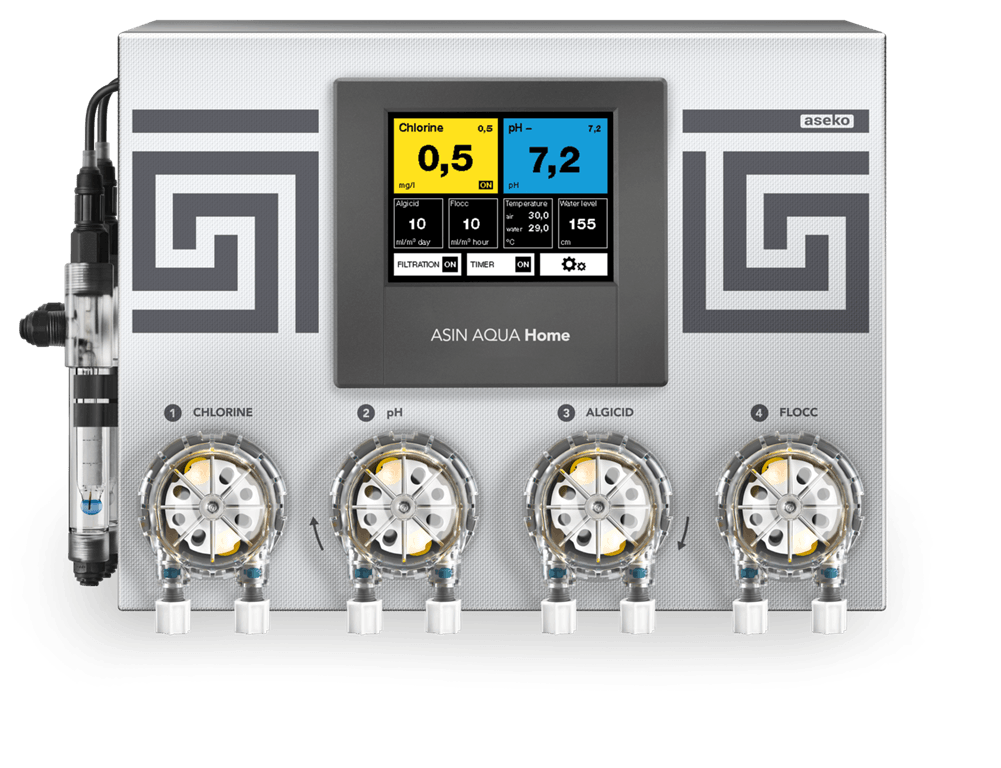 Asin Aqua Home Chlorine and PH Automatic Pool Dosing Pool Management System