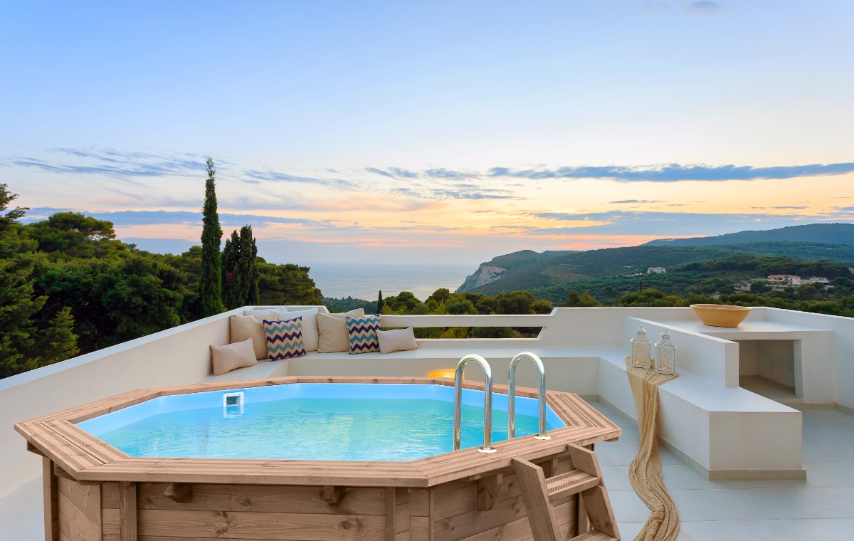 Tropical Sunshine Wooden Pool