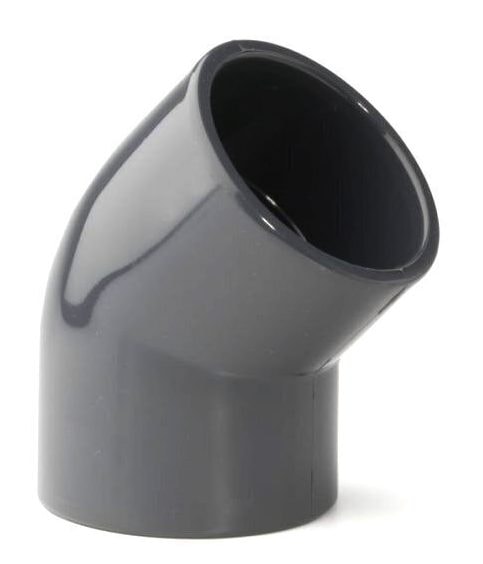 Elbow 45 degree 50mm Solid Pool Pipe Fitting for Swimming Pools Installations