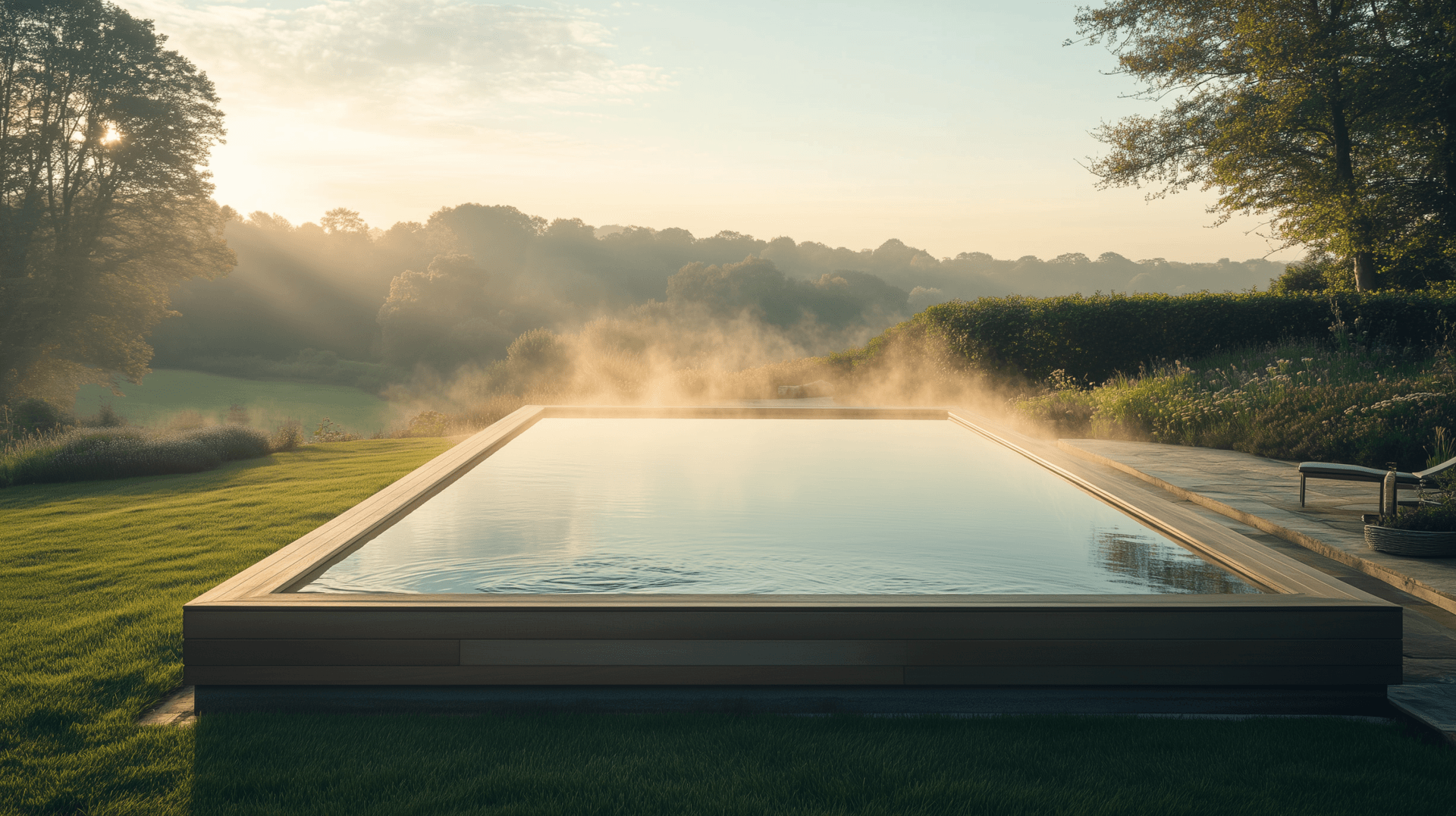 Premium wooden garden pool