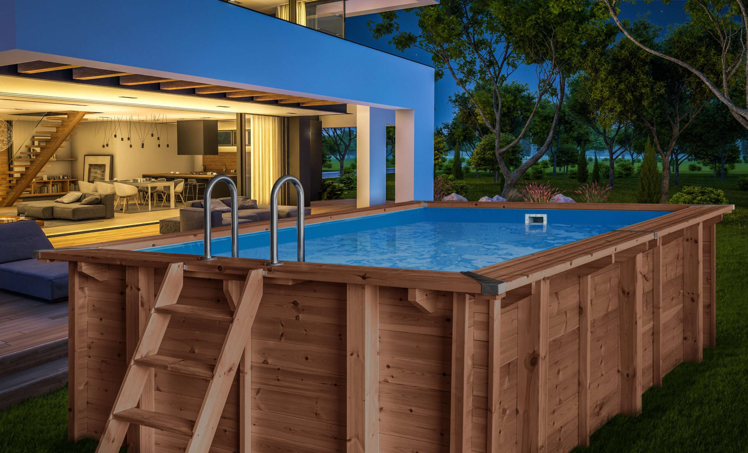 Amber Charm Wooden pool