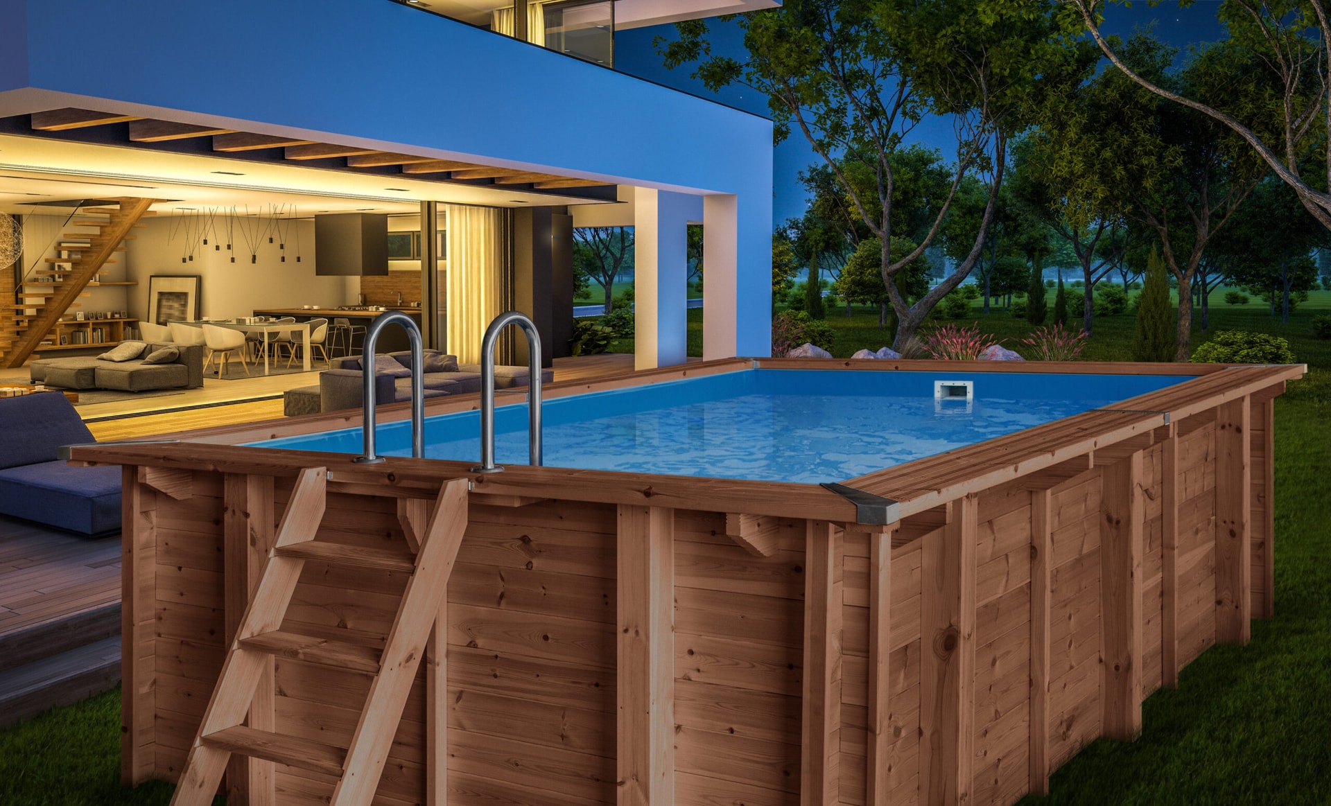 Amber Charm Wooden pool