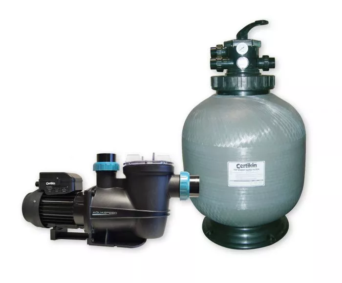 Certikin Vision Side Mount Filter with Sand & Aquaspeed Pump Combination Package