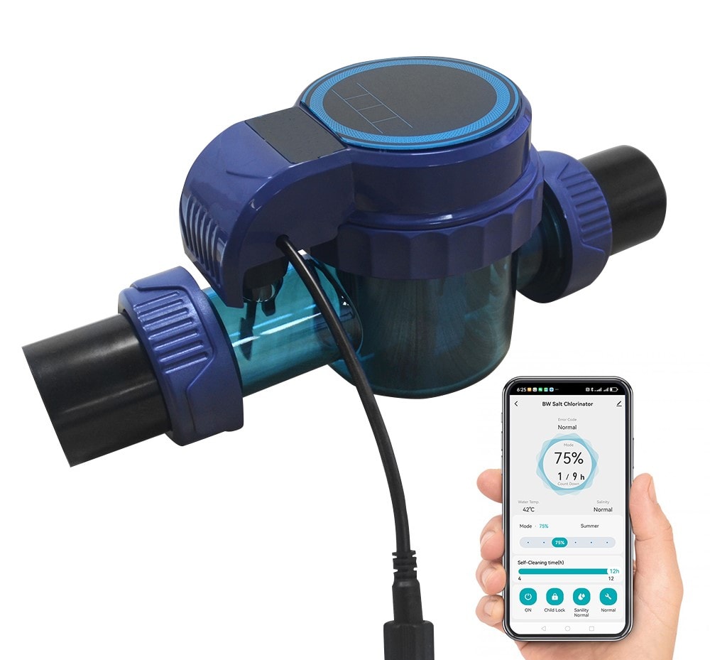 Thermotec Salt Chlorine Generator System for Swimming Pools up to 60m3 with Wi-Fi