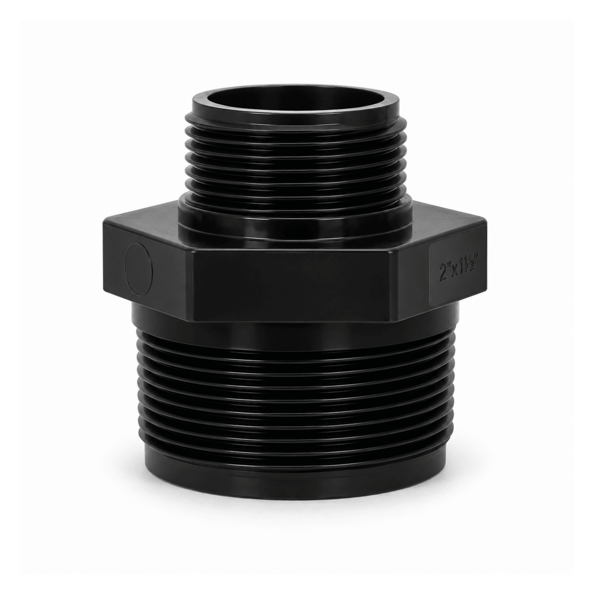 2" to 1" Threaded Reducing Nipple in Grey Swimming Pool Heat Pump Installation