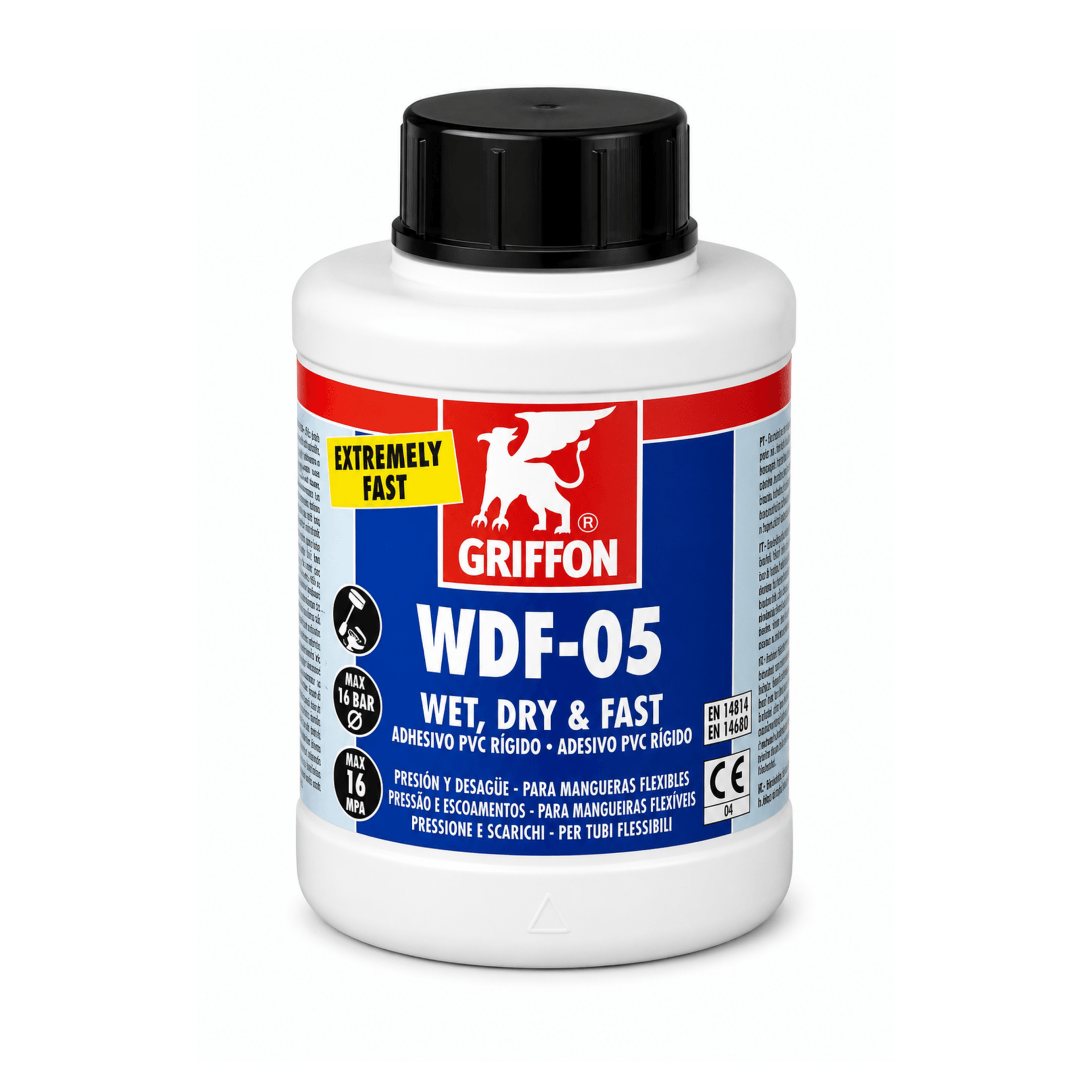 Glue for PVC or ABS Pool Pipe, Blue colour 0.25L with Brush