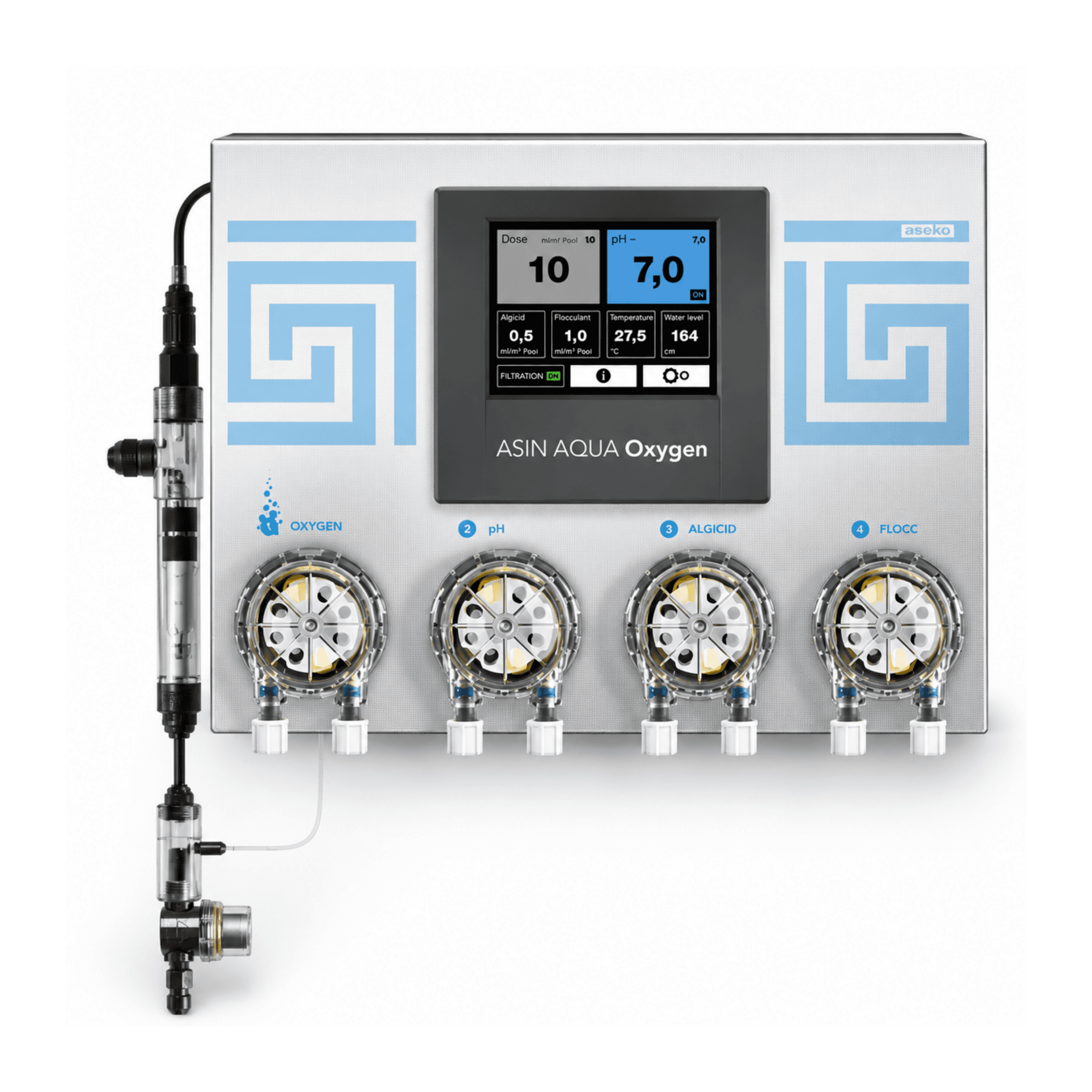 Asin Aqua Oxygen Non-Chlorine and PH Automatic Pool Dosing and Pool Management System